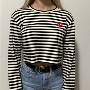 comme de garcon crop top